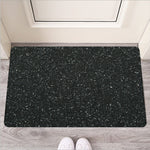 Black (NOT Real) Glitter Print Rubber Doormat