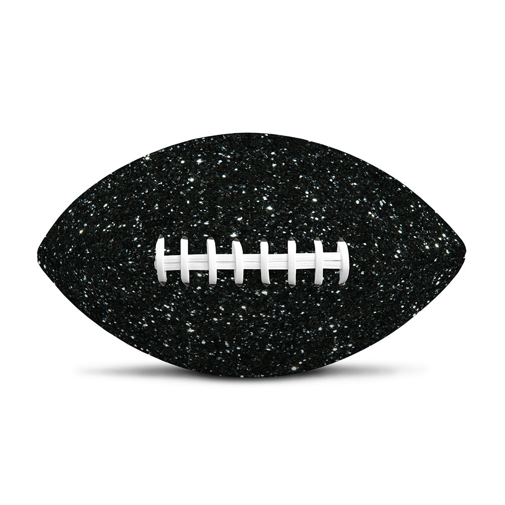 Black (NOT Real) Glitter Print Rugby Ball