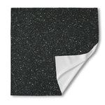 Black (NOT Real) Glitter Print Silk Bandana