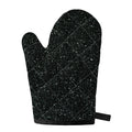 Black (NOT Real) Glitter Print Single Oven Mitt