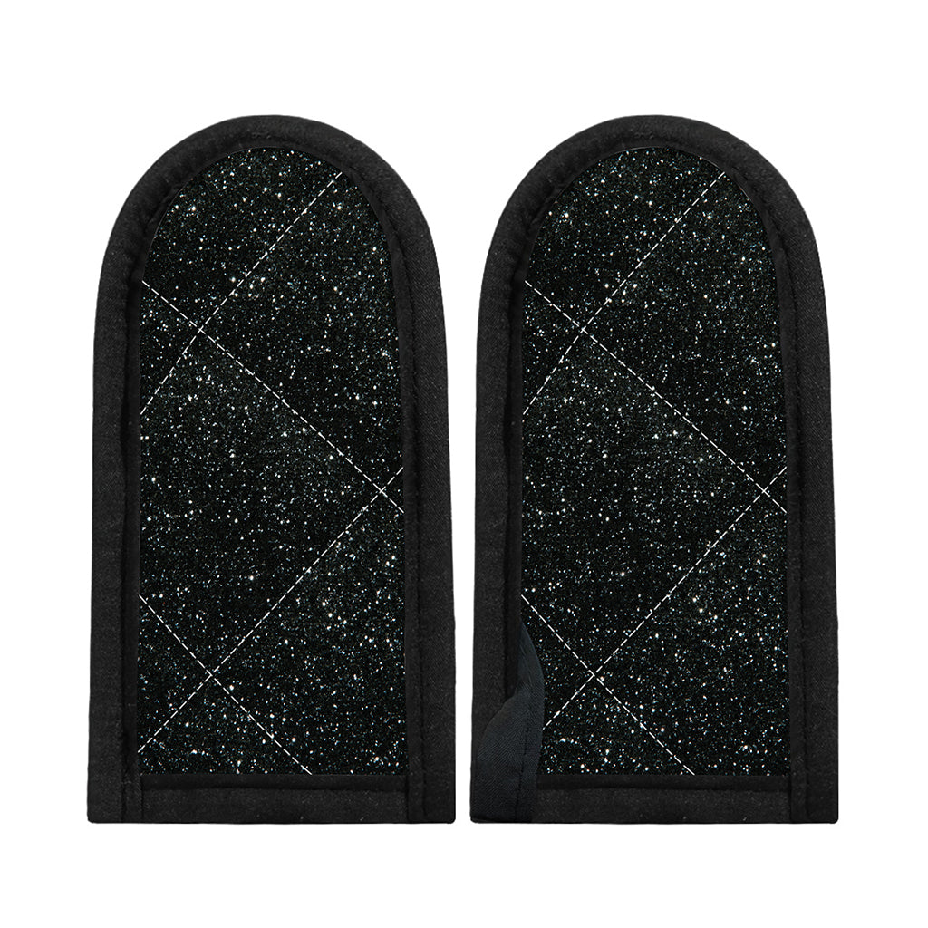 Black (NOT Real) Glitter Print Skillet Handle Cover