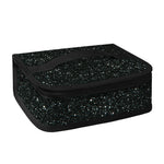 Black (NOT Real) Glitter Print Small Lunch Bag