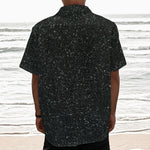 Black (NOT Real) Glitter Print Textured Short Sleeve Shirt