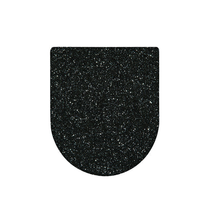 Black (NOT Real) Glitter Print Toilet Lid Cover