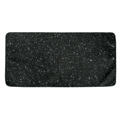 Black (NOT Real) Glitter Print Towel