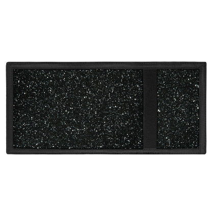 Black (NOT Real) Glitter Print Trifold Wallet