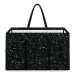 Black (NOT Real) Glitter Print Utility Tote Bag