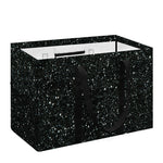 Black (NOT Real) Glitter Print Utility Tote Bag