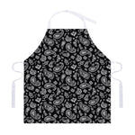 Black Paisley Bandana Pattern Print Adjustable Apron