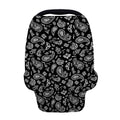 Black Paisley Bandana Pattern Print Baby Seat Cover