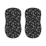 Black Paisley Bandana Pattern Print Bar Stool Covers