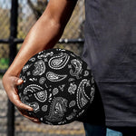 Black Paisley Bandana Pattern Print Basketball