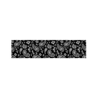 Black Paisley Bandana Pattern Print Bed Runner