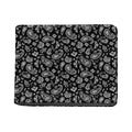 Black Paisley Bandana Pattern Print Bifold Wallet