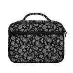 Black Paisley Bandana Pattern Print Briefcase Bible Bag