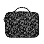 Black Paisley Bandana Pattern Print Briefcase Bible Bag