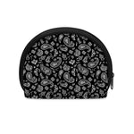 Black Paisley Bandana Pattern Print Coin Purse