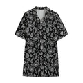 Black Paisley Bandana Pattern Print Cotton Hawaiian Shirt