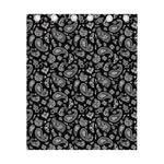 Black Paisley Bandana Pattern Print Curtain