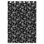 Black Paisley Bandana Pattern Print Curtain