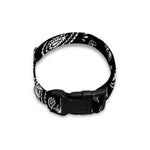Black Paisley Bandana Pattern Print Dog Collar