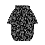 Black Paisley Bandana Pattern Print Dog Zip Up Hoodie