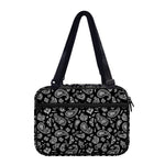 Black Paisley Bandana Pattern Print Double Strap Bible Bag