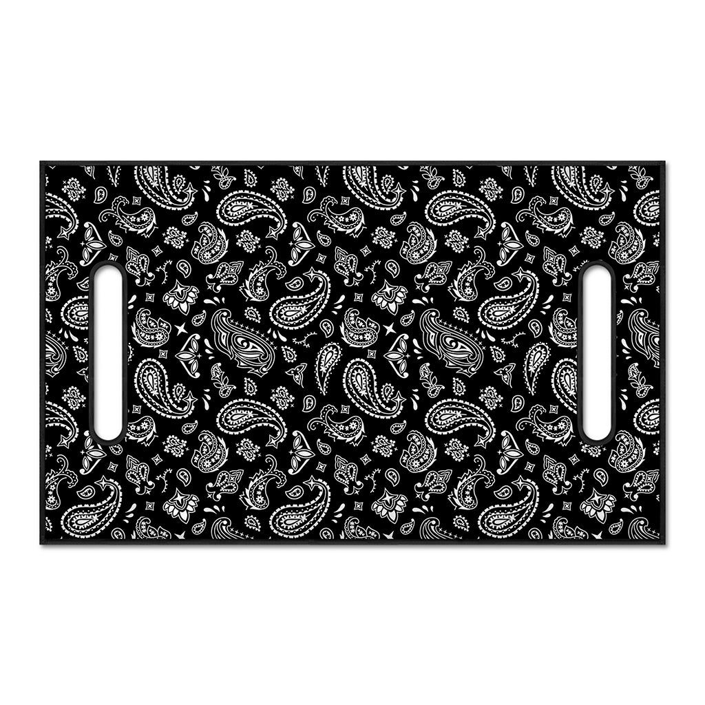 Black Paisley Bandana Pattern Print Golf Cart Seat Cover