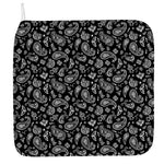 Black Paisley Bandana Pattern Print Hand Towel