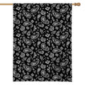 Black Paisley Bandana Pattern Print House Flag