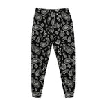 Black Paisley Bandana Pattern Print Jogger Pants