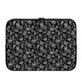 Black Paisley Bandana Pattern Print Laptop Sleeve