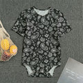 Black Paisley Bandana Pattern Print Men's Bodysuit