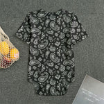 Black Paisley Bandana Pattern Print Men's Bodysuit
