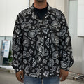 Black Paisley Bandana Pattern Print Men's Shirt Jacket