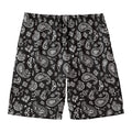 Black Paisley Bandana Pattern Print Men's Swim Trunks