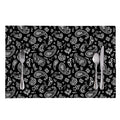 Black Paisley Bandana Pattern Print Placemat