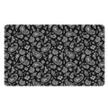Black Paisley Bandana Pattern Print Polyester Doormat