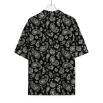 Black Paisley Bandana Pattern Print Rayon Hawaiian Shirt