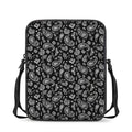 Black Paisley Bandana Pattern Print Rectangular Crossbody Bag