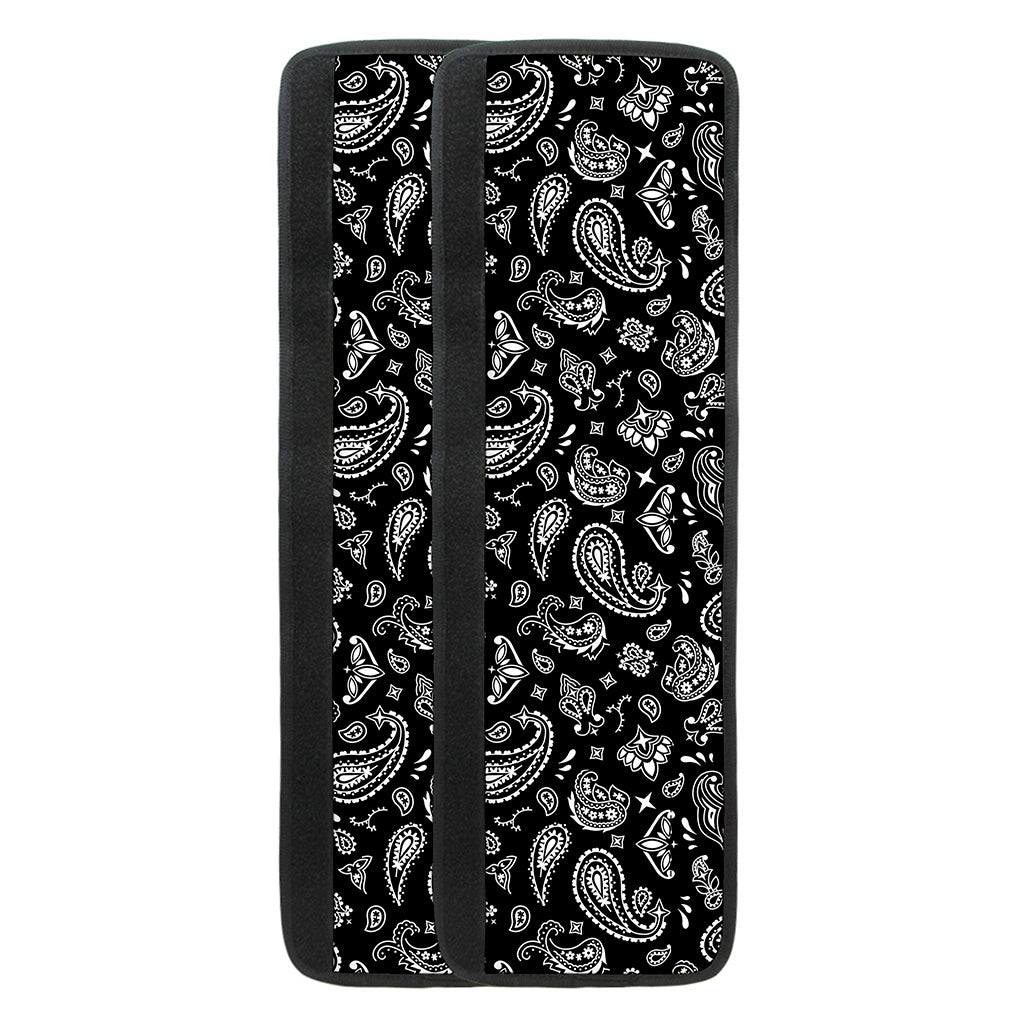 Black Paisley Bandana Pattern Print Refrigerator Handle Covers