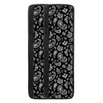 Black Paisley Bandana Pattern Print Refrigerator Handle Covers