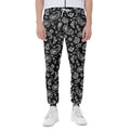Black Paisley Bandana Pattern Print Joggers