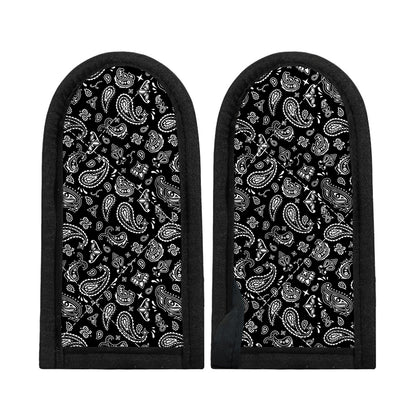 Black Paisley Bandana Pattern Print Skillet Handle Cover