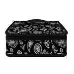 Black Paisley Bandana Pattern Print Small Lunch Bag