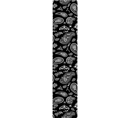 Black Paisley Bandana Pattern Print Table Runner