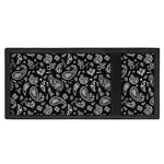 Black Paisley Bandana Pattern Print Trifold Wallet