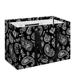 Black Paisley Bandana Pattern Print Utility Tote Bag