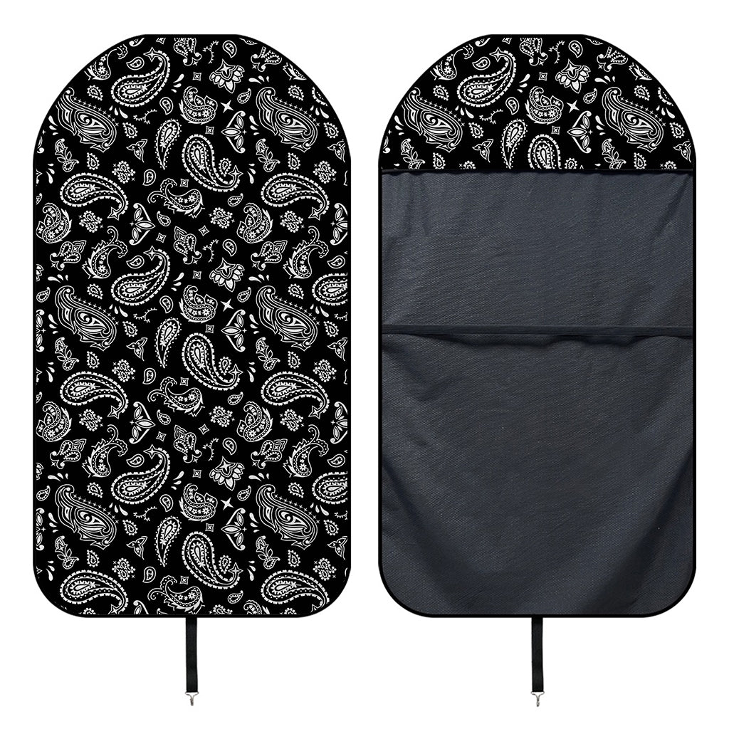 Black Paisley Bandana Pattern Print Waterproof Car Seat Cover
