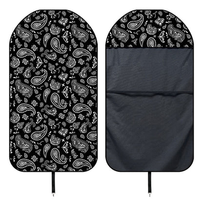 Black Paisley Bandana Pattern Print Waterproof Car Seat Cover